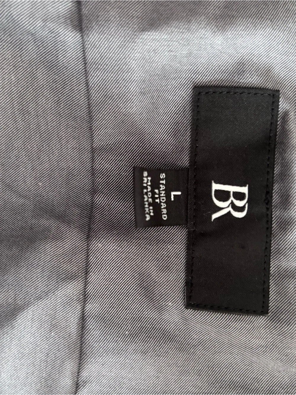 Banana Republic Men's Grey Long-Sleeve Dress Shirt